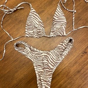 Tan Lines Zebra Bikini Set